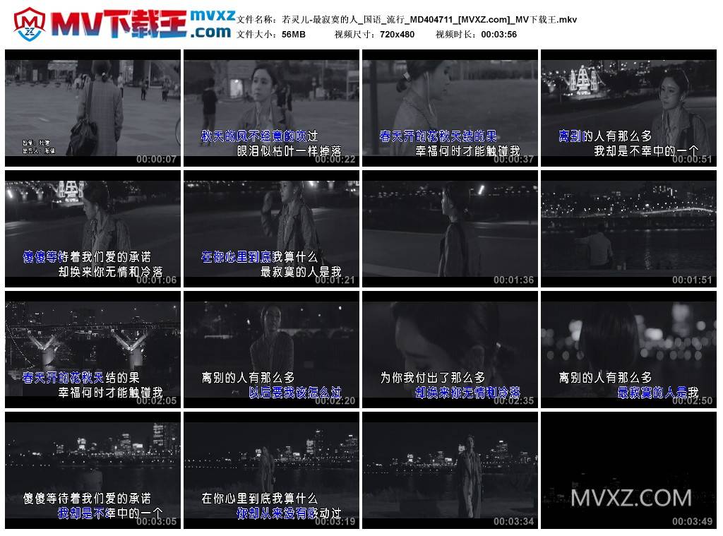 若灵儿-最寂寞的人_国语_流行_MD404711